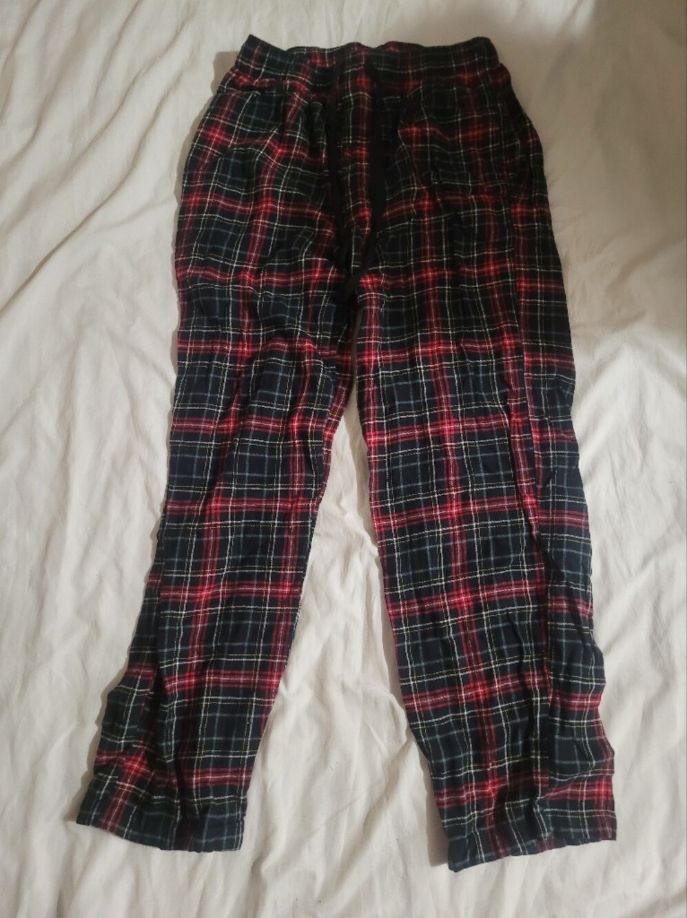 Black and Red Plaid Joggers